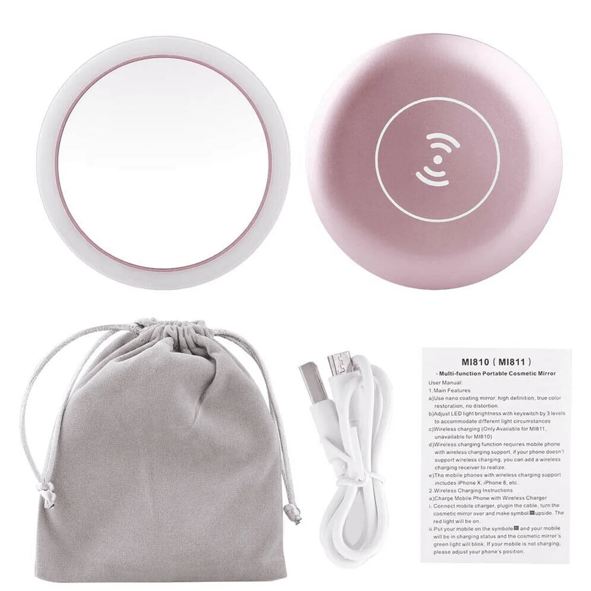New Portable LED Illuminated Circular Makeup Mirror