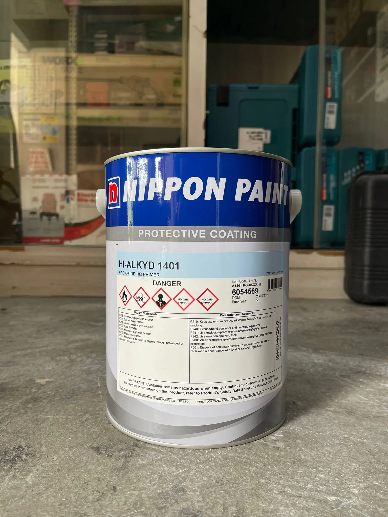 Nippon 5L Alkyd 1401 Red Oxide HB Primer | Model : NIP-A1401-5L