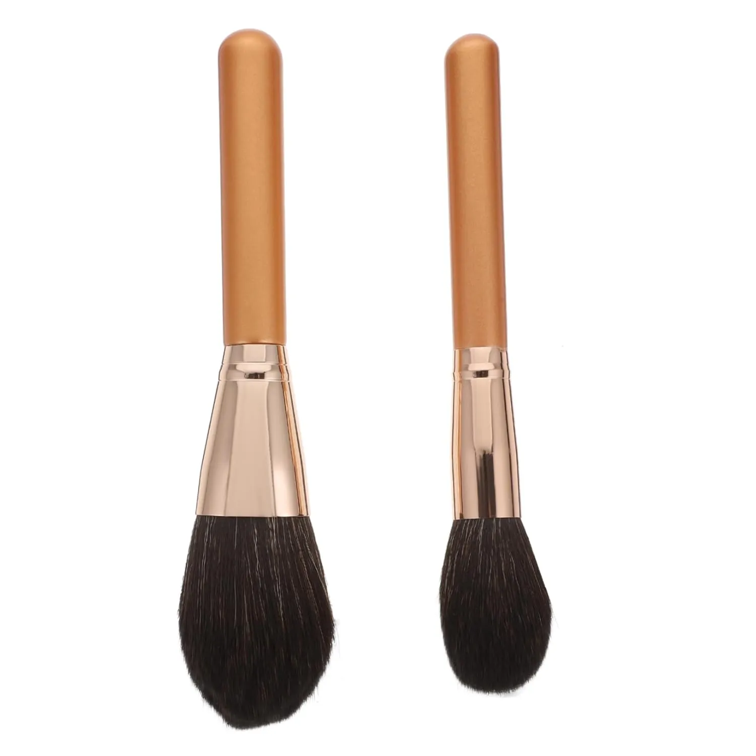 NOLITOY 2pcs Foundation Makeup Brush Set Double Sided Blush Brush for Loose Powder Natural Hair Brush for Easy Application Chic and Fashionable Design