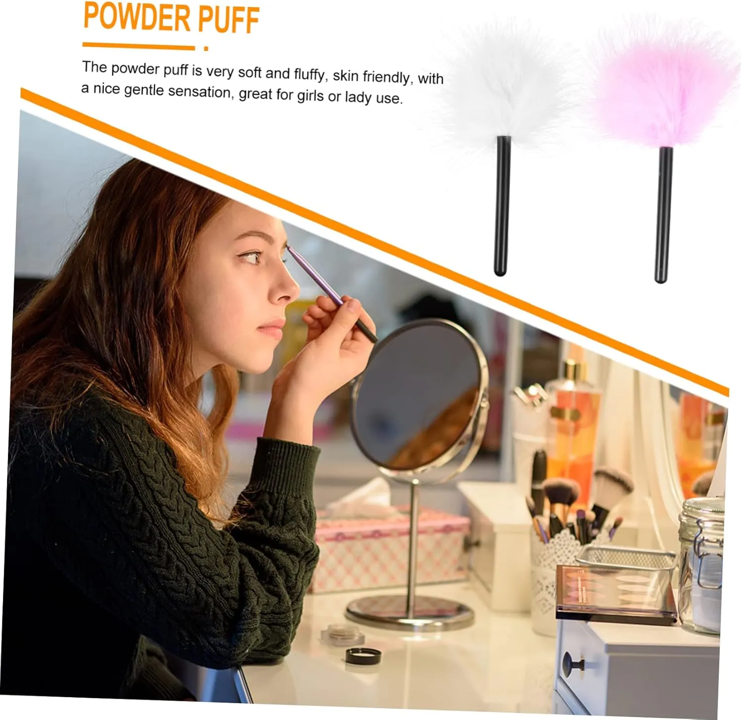 NOLITOY 3sets Soft Puff Face for Powder Fluffy Makeup Powder Case Loose Fit Me for Women Washable Comfortable 2pcs*3