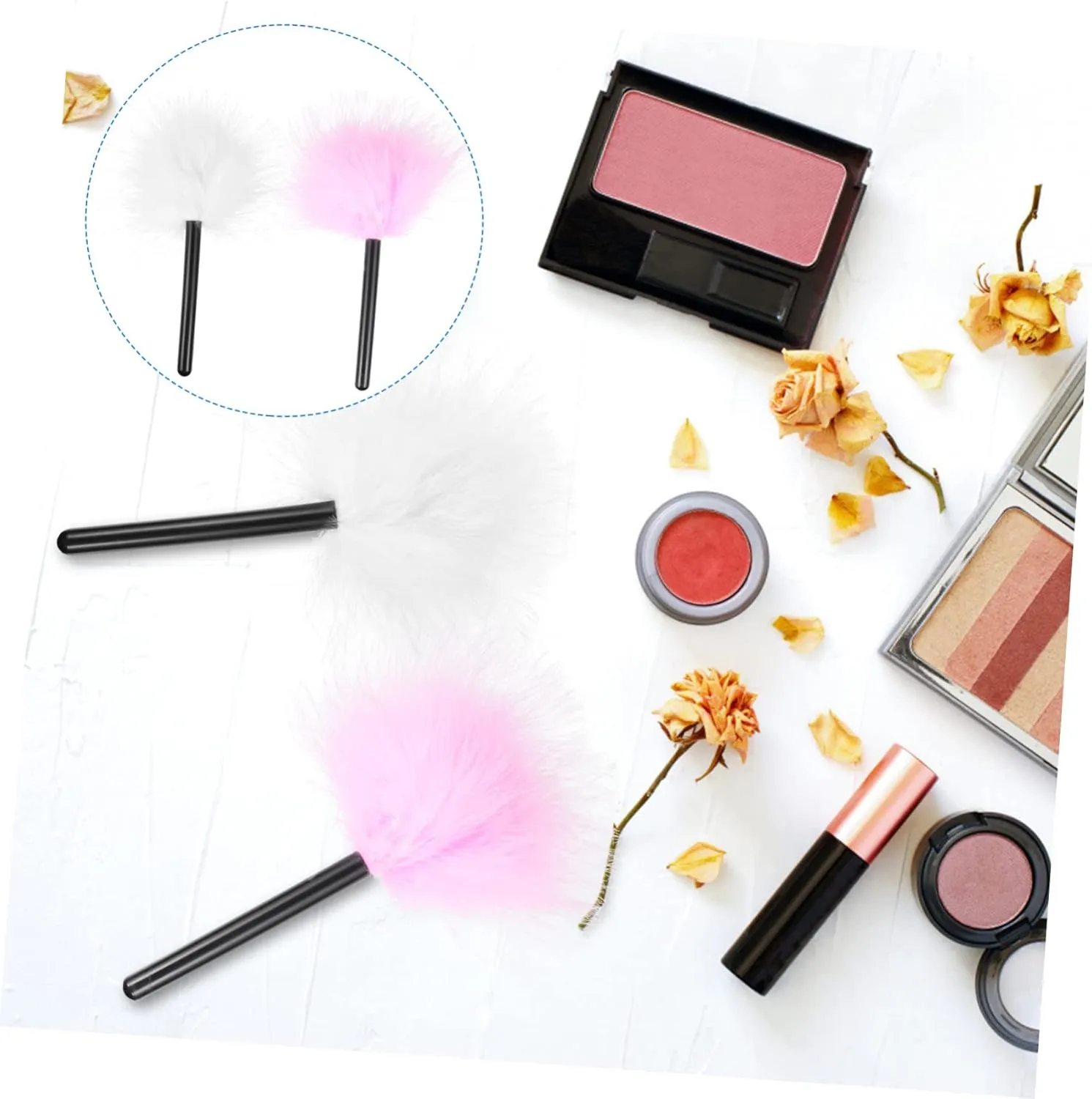 NOLITOY 3sets Soft Puff Face for Powder Fluffy Makeup Powder Case Loose Fit Me for Women Washable Comfortable 2pcs*3