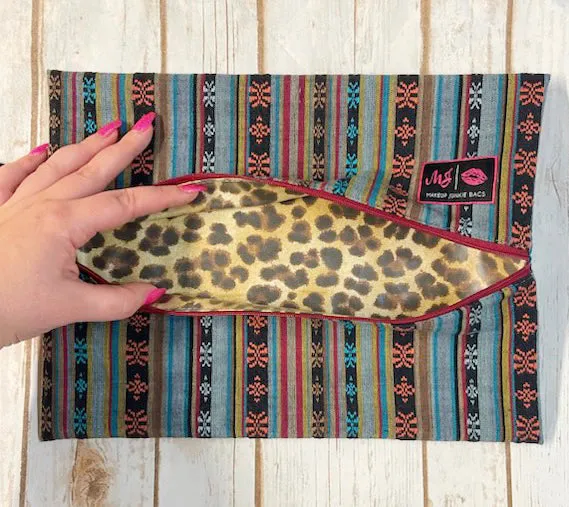Nopal Serape Makeup Junkie Bags [4 Sizes]