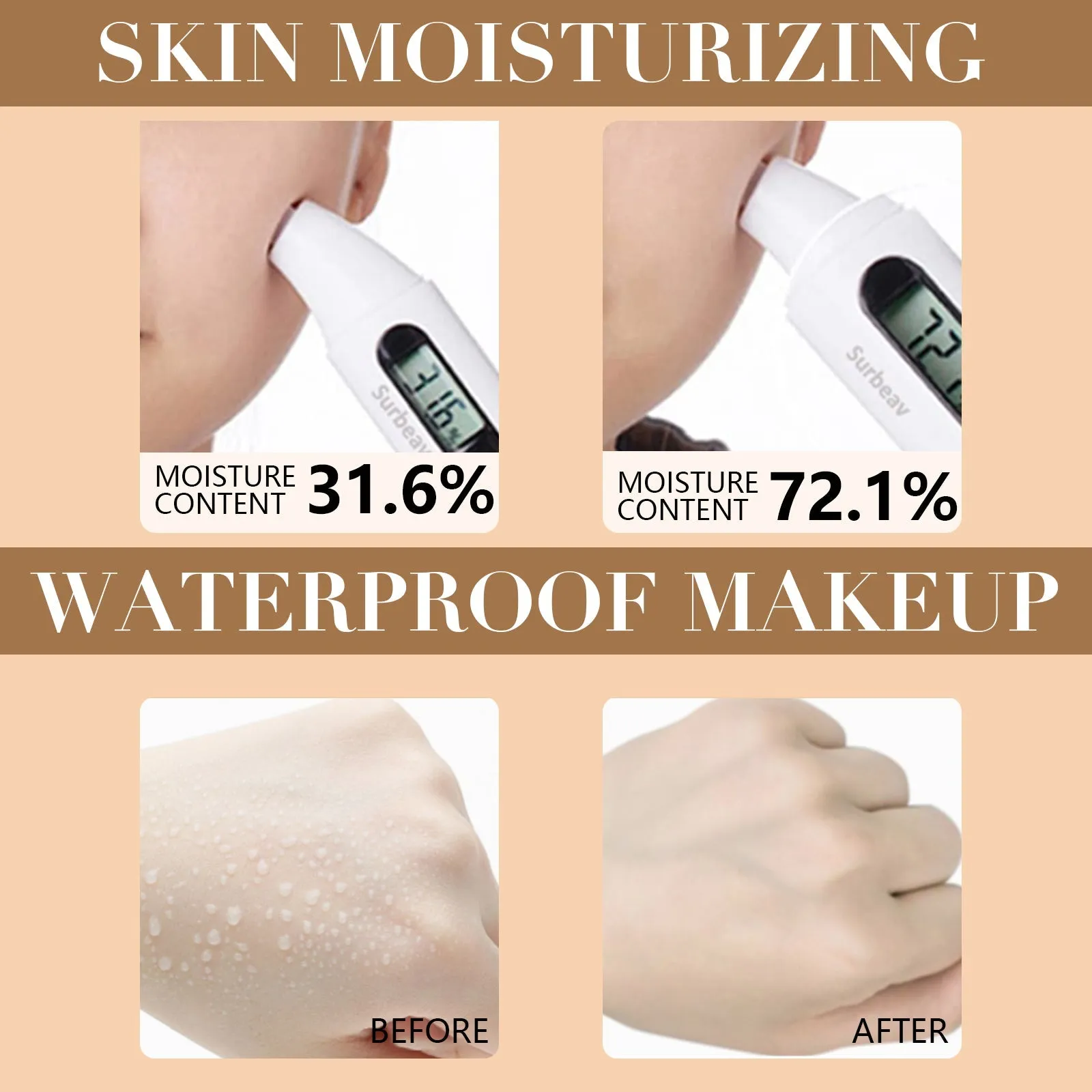 NUVAIOBTY Mushroom Head Air Cushion CC Cream, BB Cream Foundation