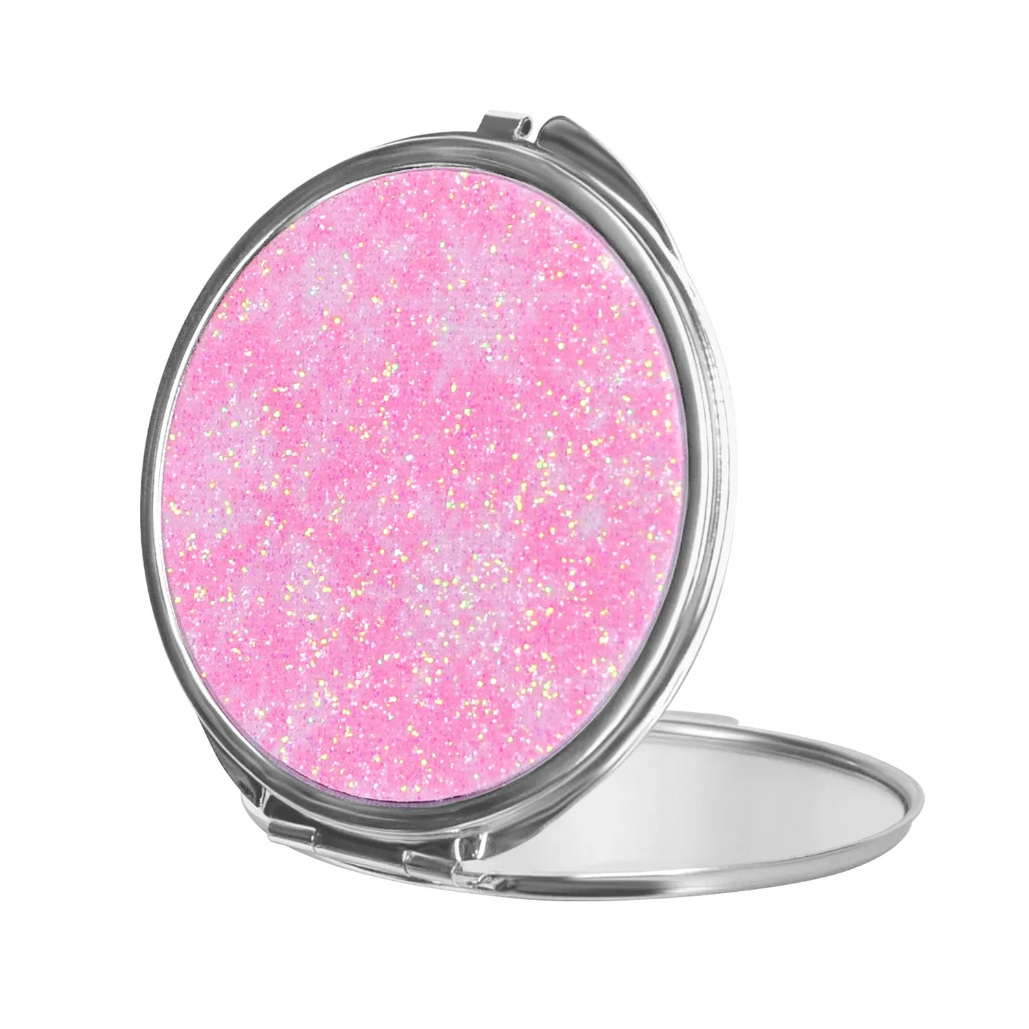 NY Bae Compact Mirror | Travel Friendly | Sturdy | Portable | Extra Clear - Pink Dust 03