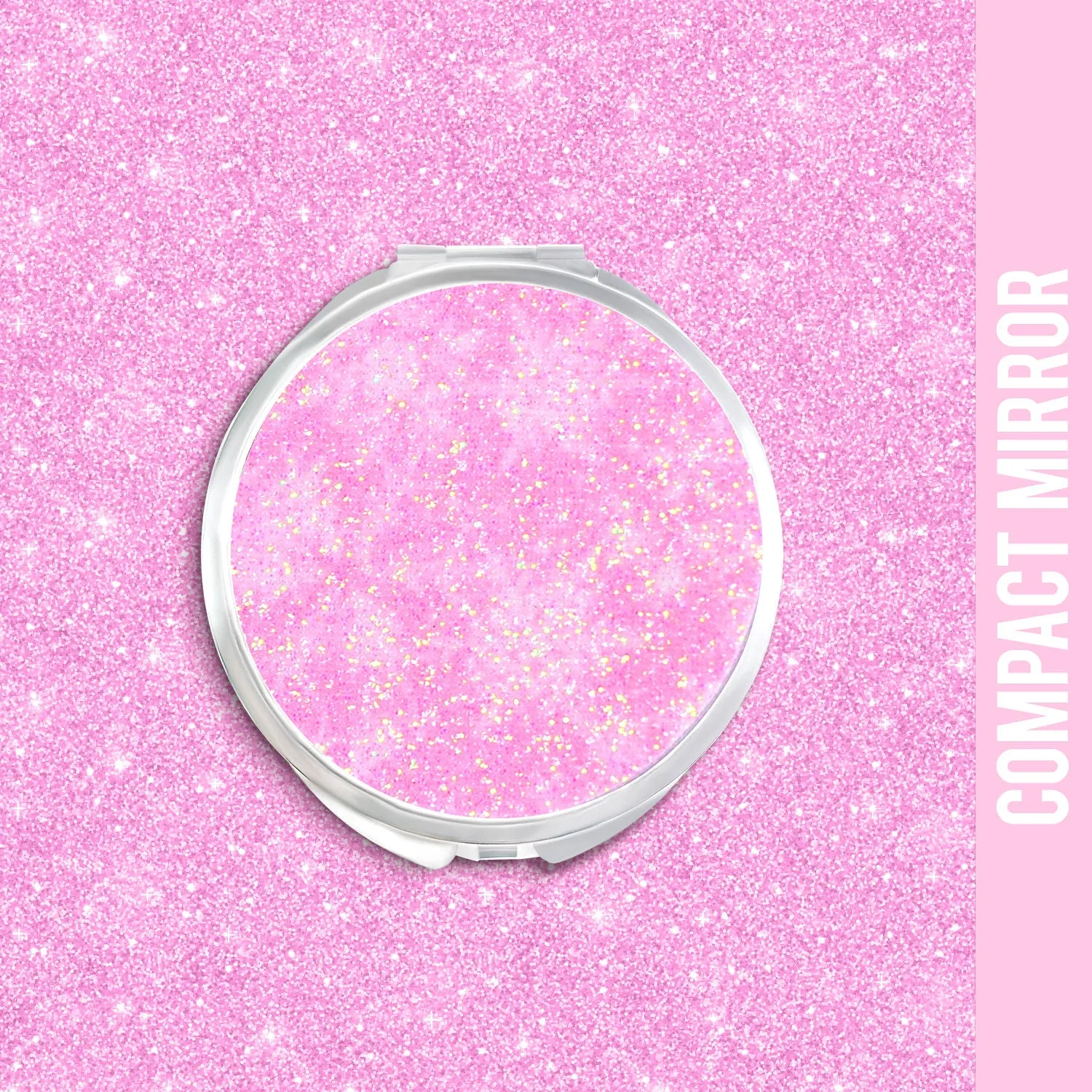 NY Bae Compact Mirror | Travel Friendly | Sturdy | Portable | Extra Clear - Pink Dust 03