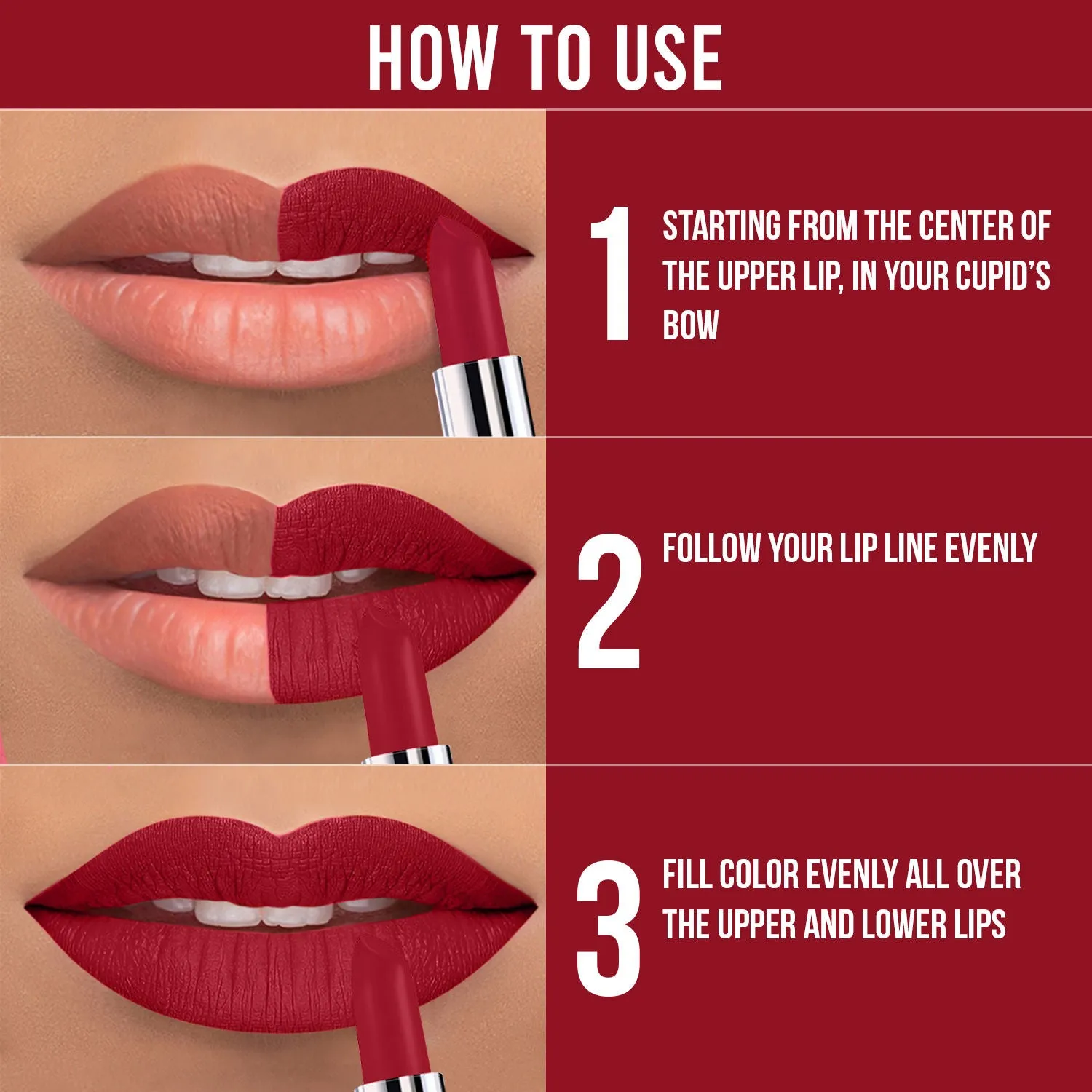 NY Bae Lipstick  Creamy Matte  Red - Bomb Under Brooklyn Bridge 5