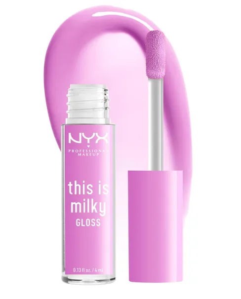 NYX PROFESSIONAL MAKEUP This Is Milky Gloss, Vegan Lip Gloss 4ml - Lilac Splash