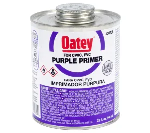 Oatey® 30758 Purple-Tinted Aggressive Primer, 32 Oz