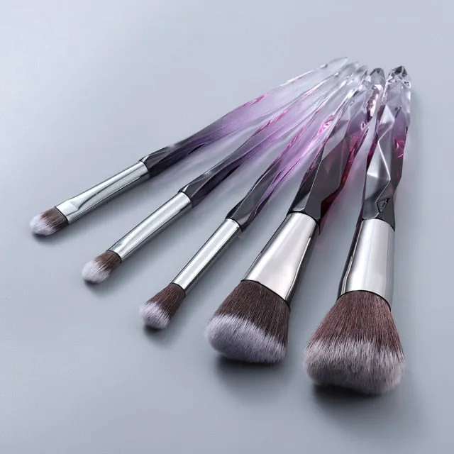 OG PRETTY - Crystal Makeup Brushes Powder Foundation Eyeshadow Eyebrow Cosmetics for Face Fan Make Up Brush Set Brochas Maquillaje