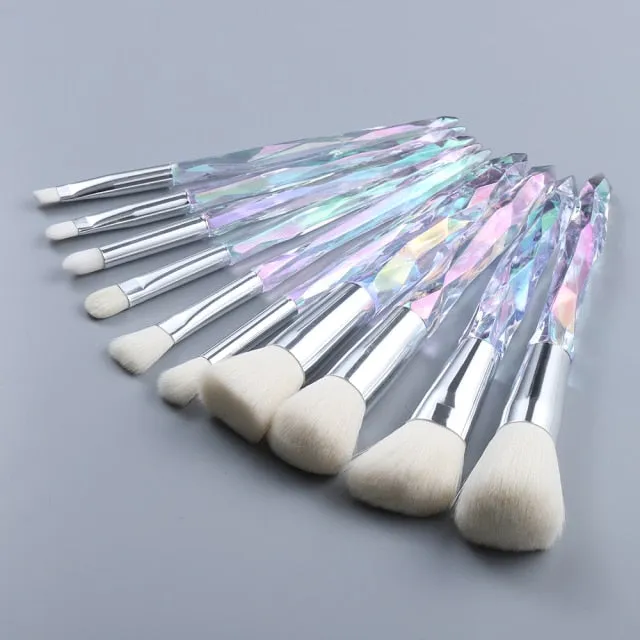 OG PRETTY - Crystal Makeup Brushes Powder Foundation Eyeshadow Eyebrow Cosmetics for Face Fan Make Up Brush Set Brochas Maquillaje