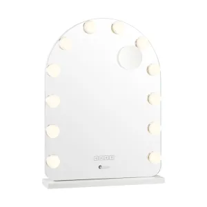 Oikiture LED Arched Makeup Mirror Bluetooth 61x43cm