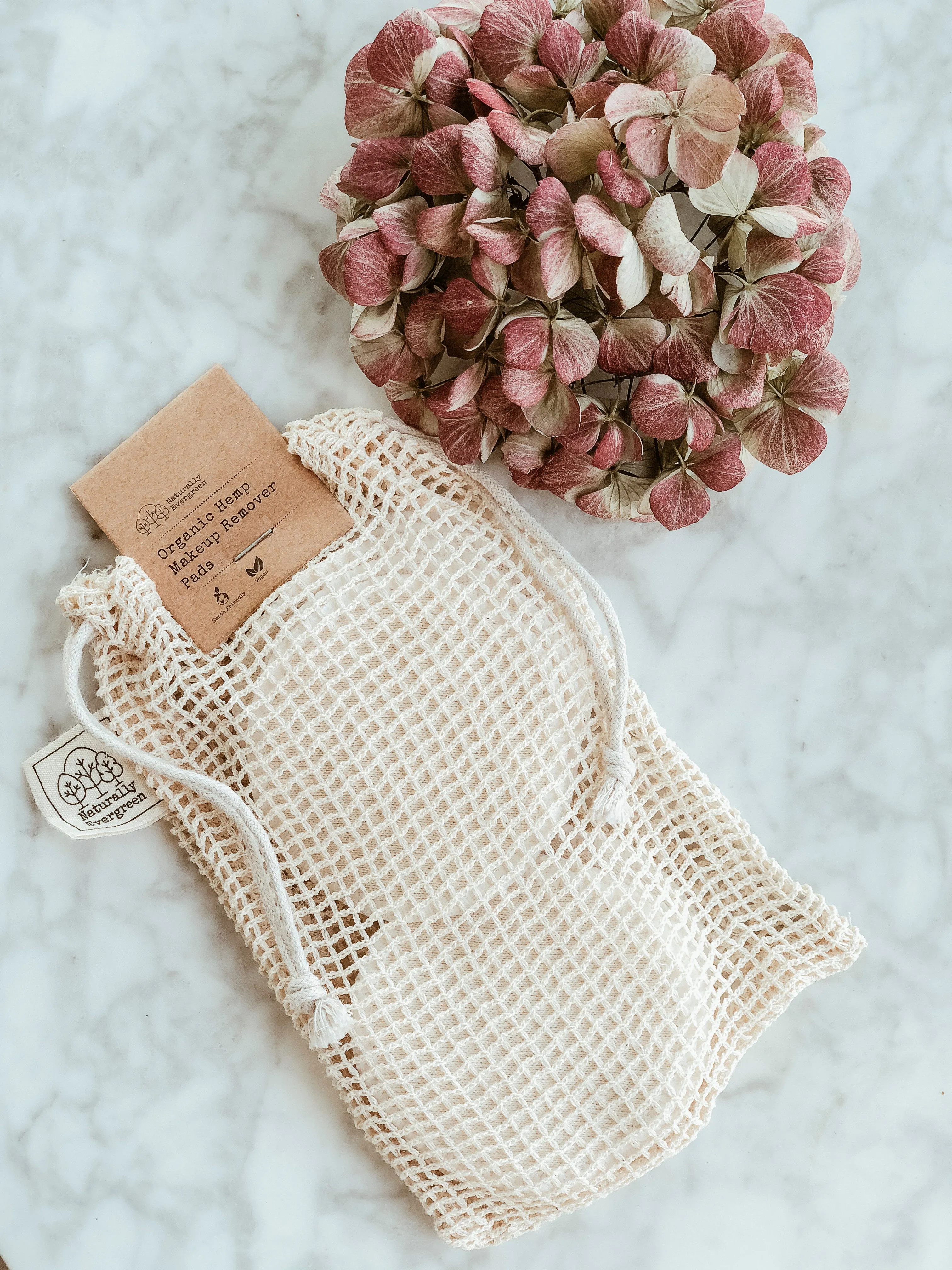 Organic Hemp Makeup Remover Pads with Bag - Pack of 14