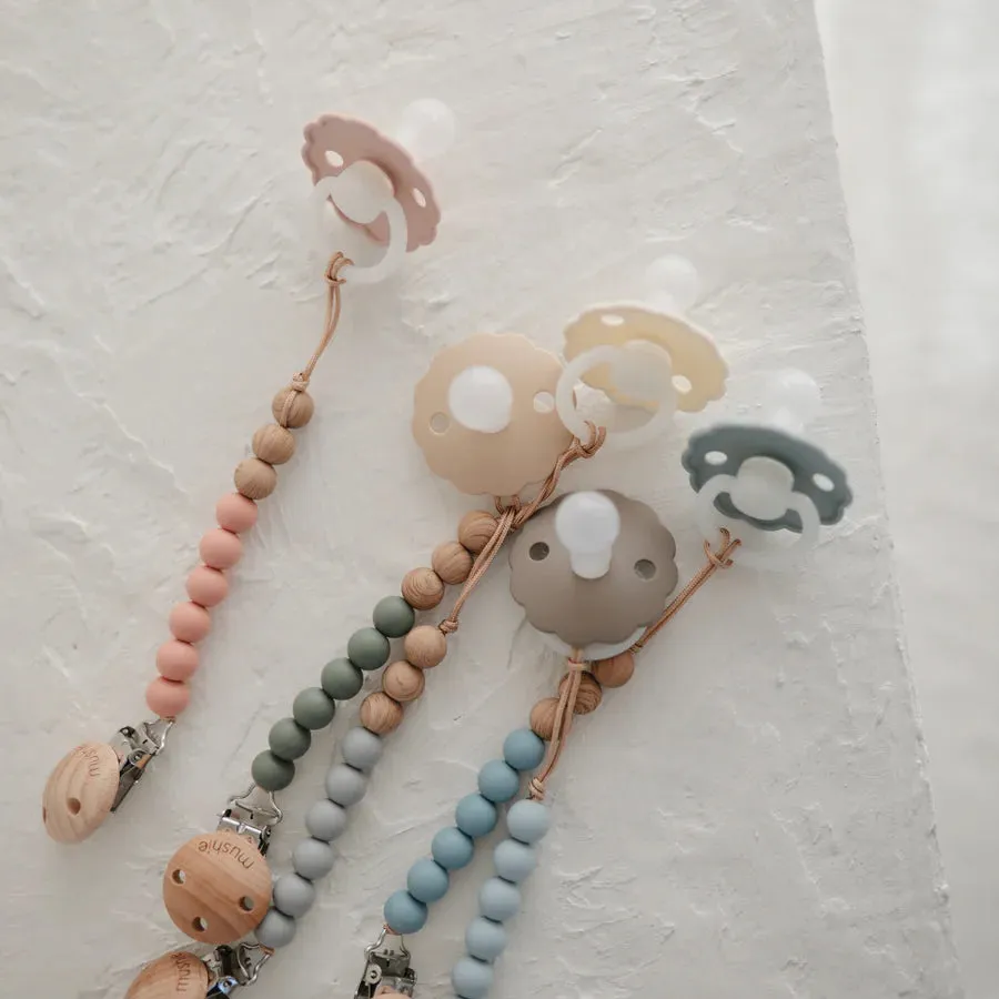 pacifier glow in the dark latex 2 pack - blush/cream