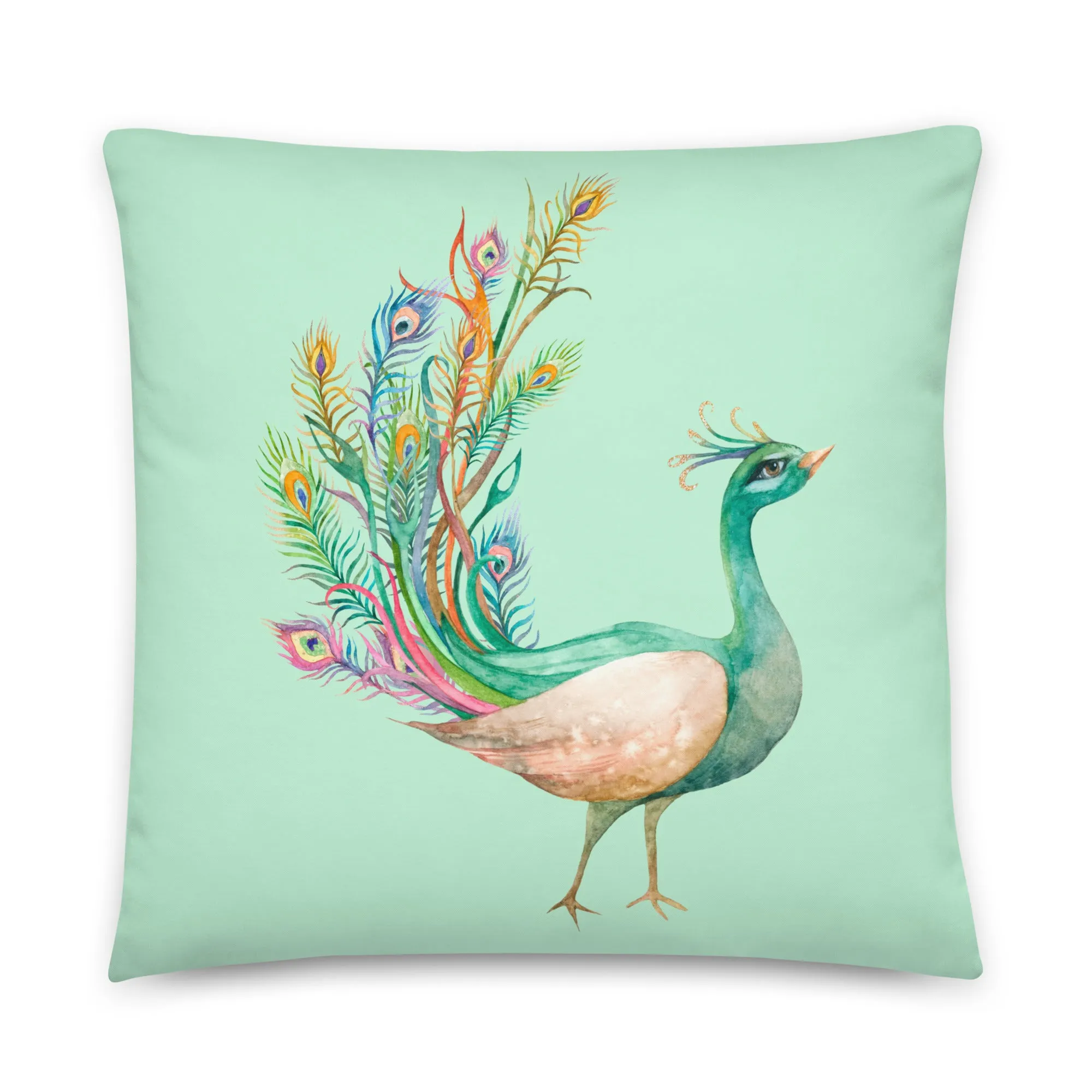 Peacock design cushion covers
