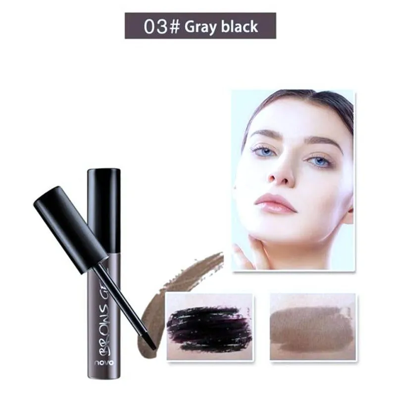 Peel Off Brown Black Eyebrow Tattoo Tint: Waterproof, Long-lasting Professional Eyebrow Gel Cream Mascara, Eye Makeup Cosmetics.
