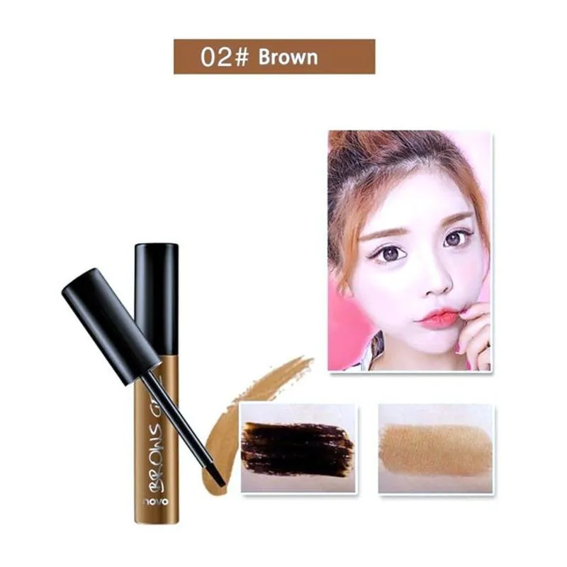 Peel Off Brown Black Eyebrow Tattoo Tint: Waterproof, Long-lasting Professional Eyebrow Gel Cream Mascara, Eye Makeup Cosmetics.