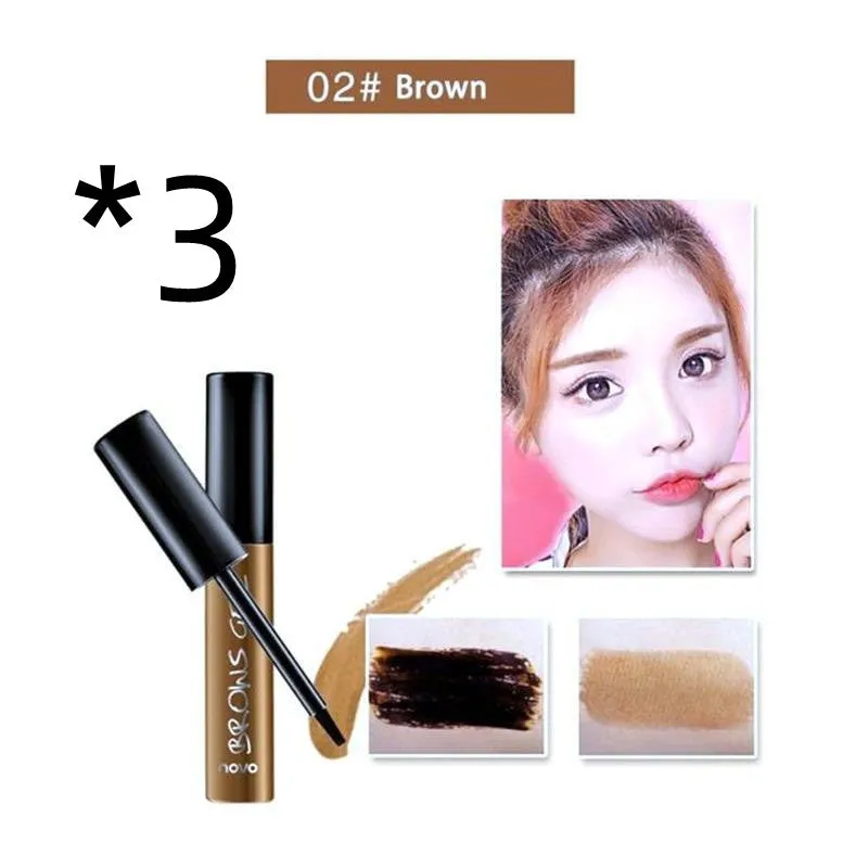 Peel Off Brown Black Eyebrow Tattoo Tint: Waterproof, Long-lasting Professional Eyebrow Gel Cream Mascara, Eye Makeup Cosmetics.