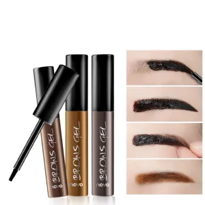 Peel Off Brown Black Eyebrow Tattoo Tint: Waterproof, Long-lasting Professional Eyebrow Gel Cream Mascara, Eye Makeup Cosmetics.