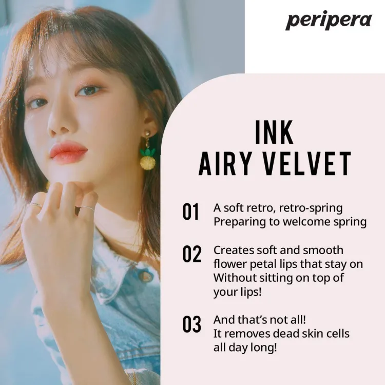 peripera Ink Airy Velvet (16 colors); 0.14oz / 4g