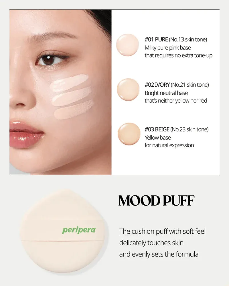 PERIPERA Mood Vegan Glow Cushion -3 Shades (13g)