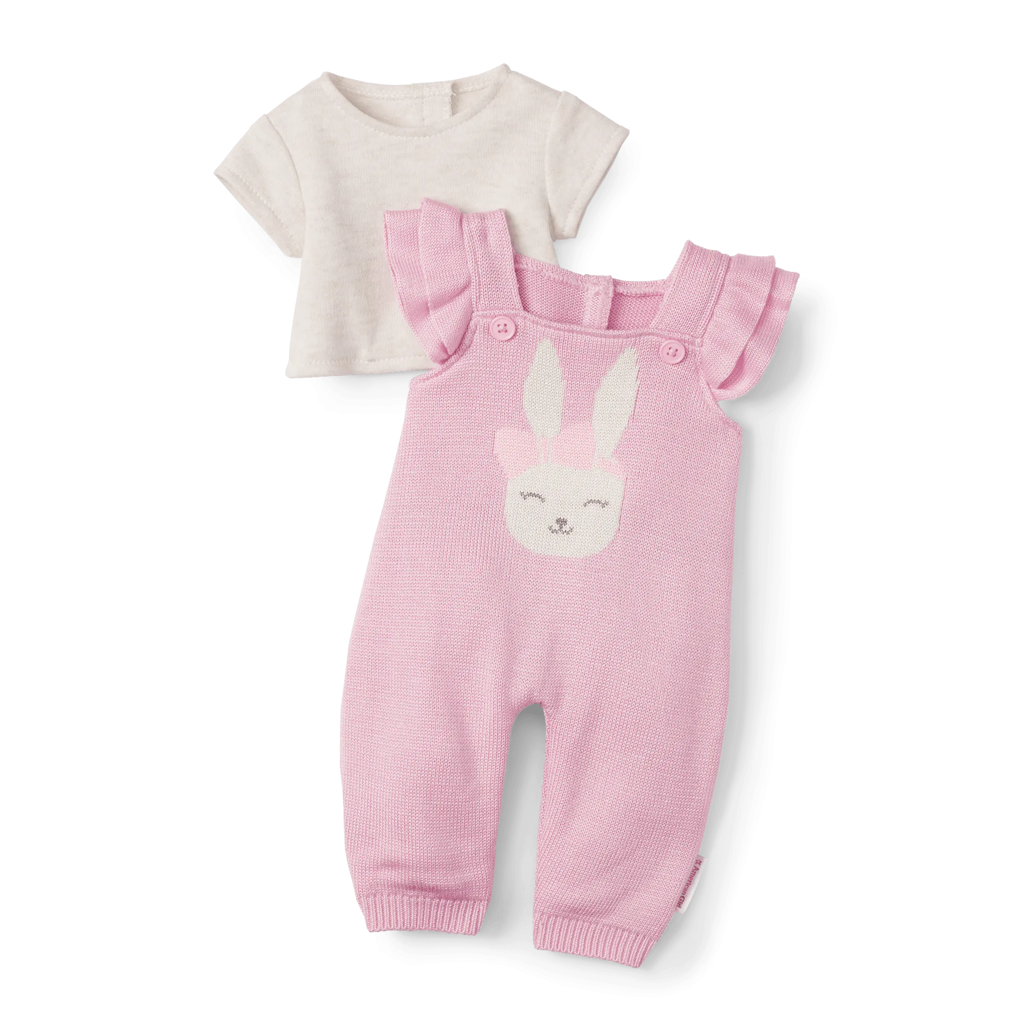 Pink Bunny Overalls Set for Bitty Baby® Dolls