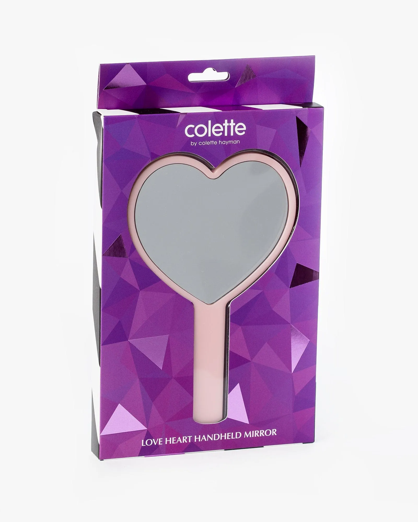 Pink Love Heart Handheld Mirror