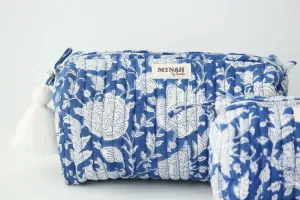 Porcelain Printed Travel Makeup Zipper Pouch