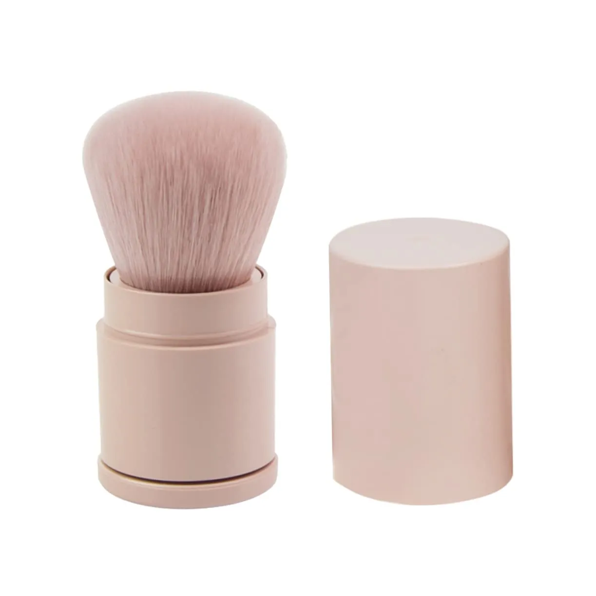 Portable Retractable Blush Brush Compact Makeup Tool for Loose Powder Foundation for to Clean Lightweight Design for Women Girls