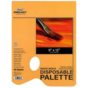 Pro Art Palette Disposable Mixed Media Pad 9"x12" 40pc