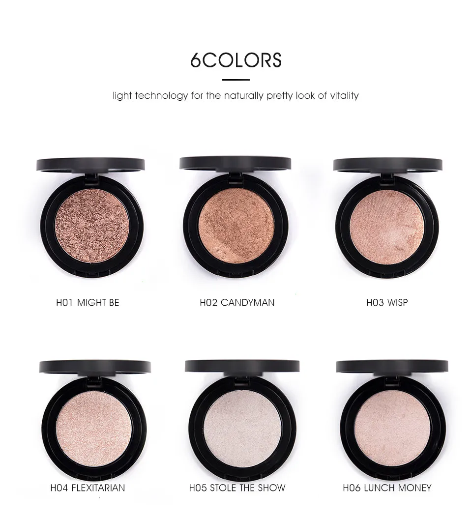 professional 6 color bronzer and highlighter palette powder