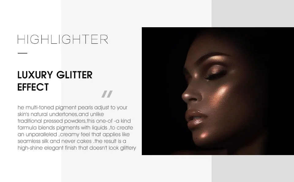 professional 6 color bronzer and highlighter palette powder