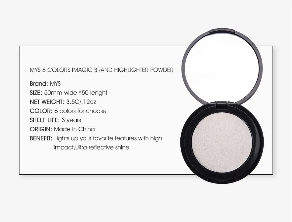 professional 6 color bronzer and highlighter palette powder