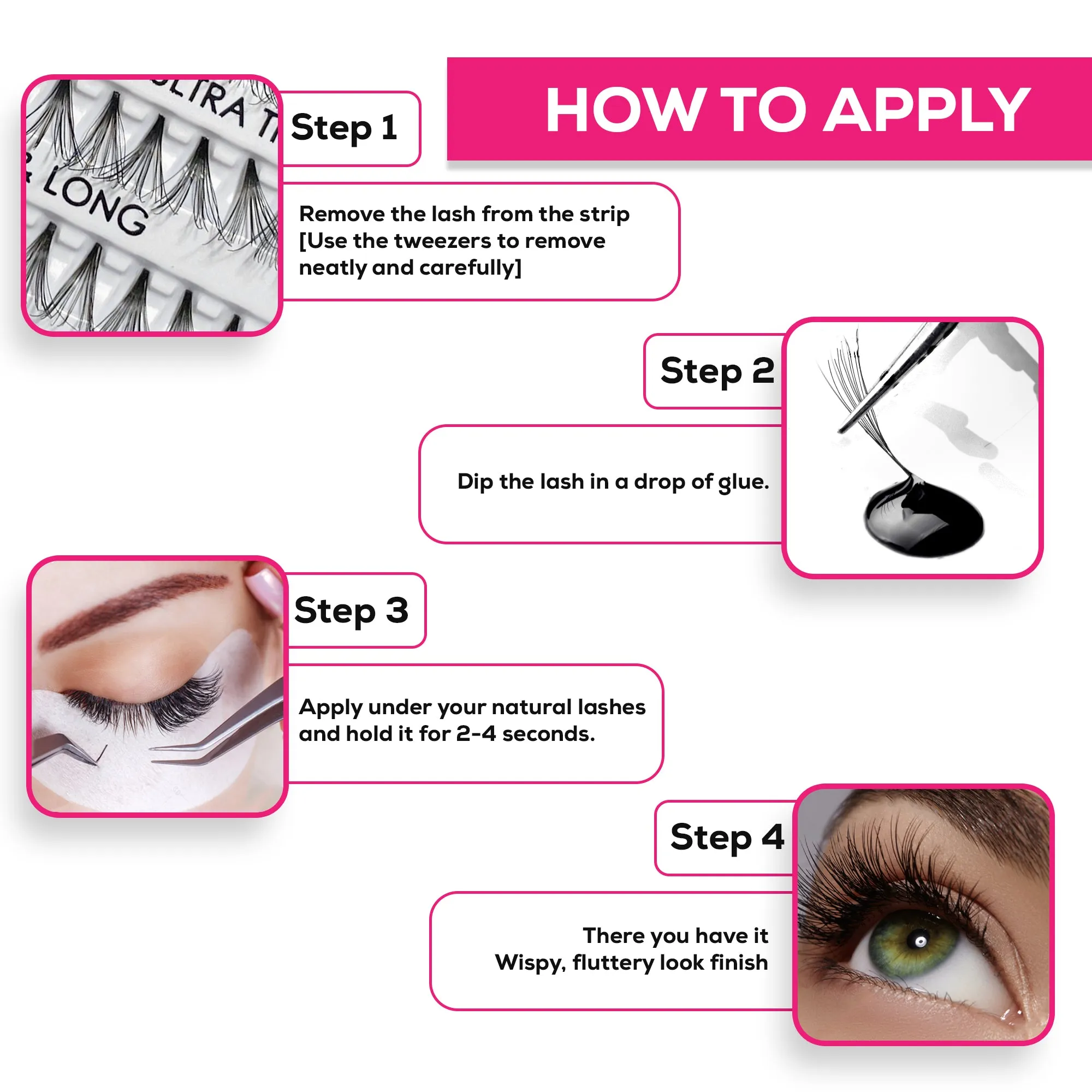 Professional Individual Lashes, 5 Ply Flare Black, Knot Free & Short For Natural Volume (BF1001-Short)