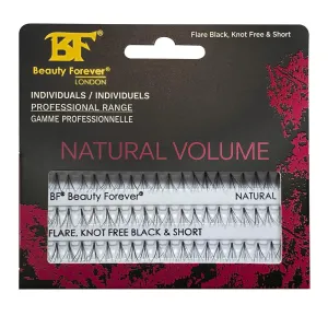 Professional Individual Lashes, 5 Ply Flare Black, Knot Free & Short For Natural Volume (BF1001-Short)