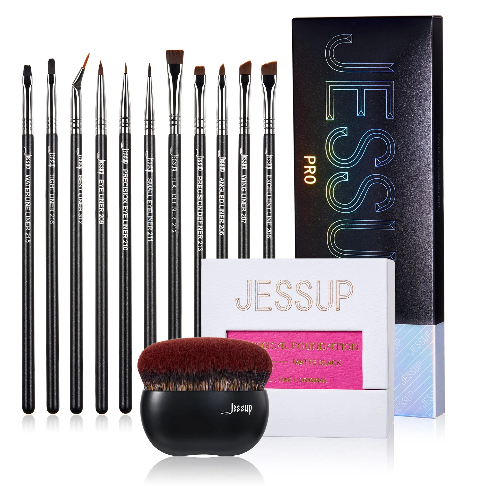 Professional Makeup Eyeliner Brush Set 11pcs T324