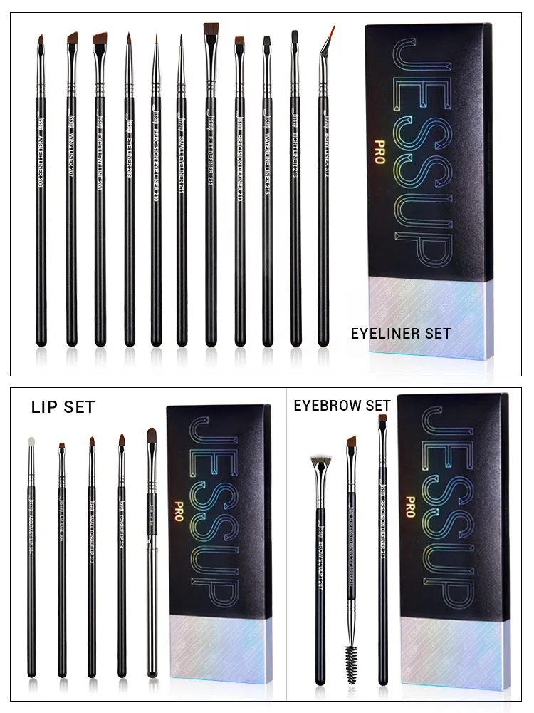 Professional Makeup Eyeliner Brush Set 11pcs T324