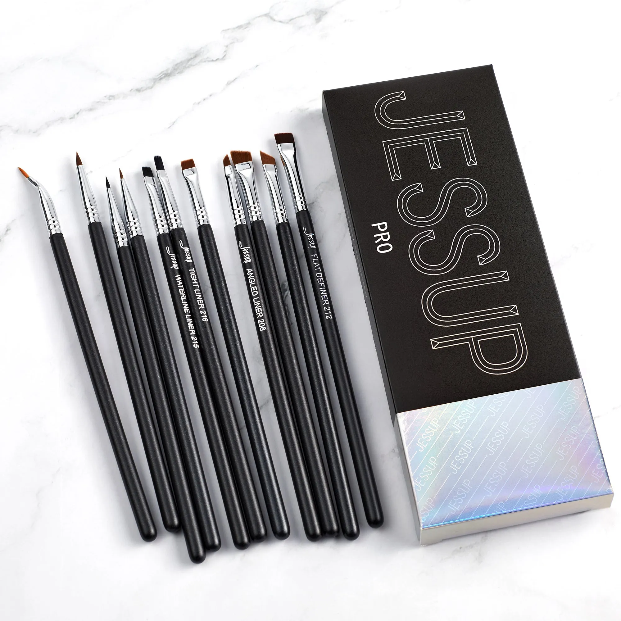 Professional Makeup Eyeliner Brush Set 11pcs T324