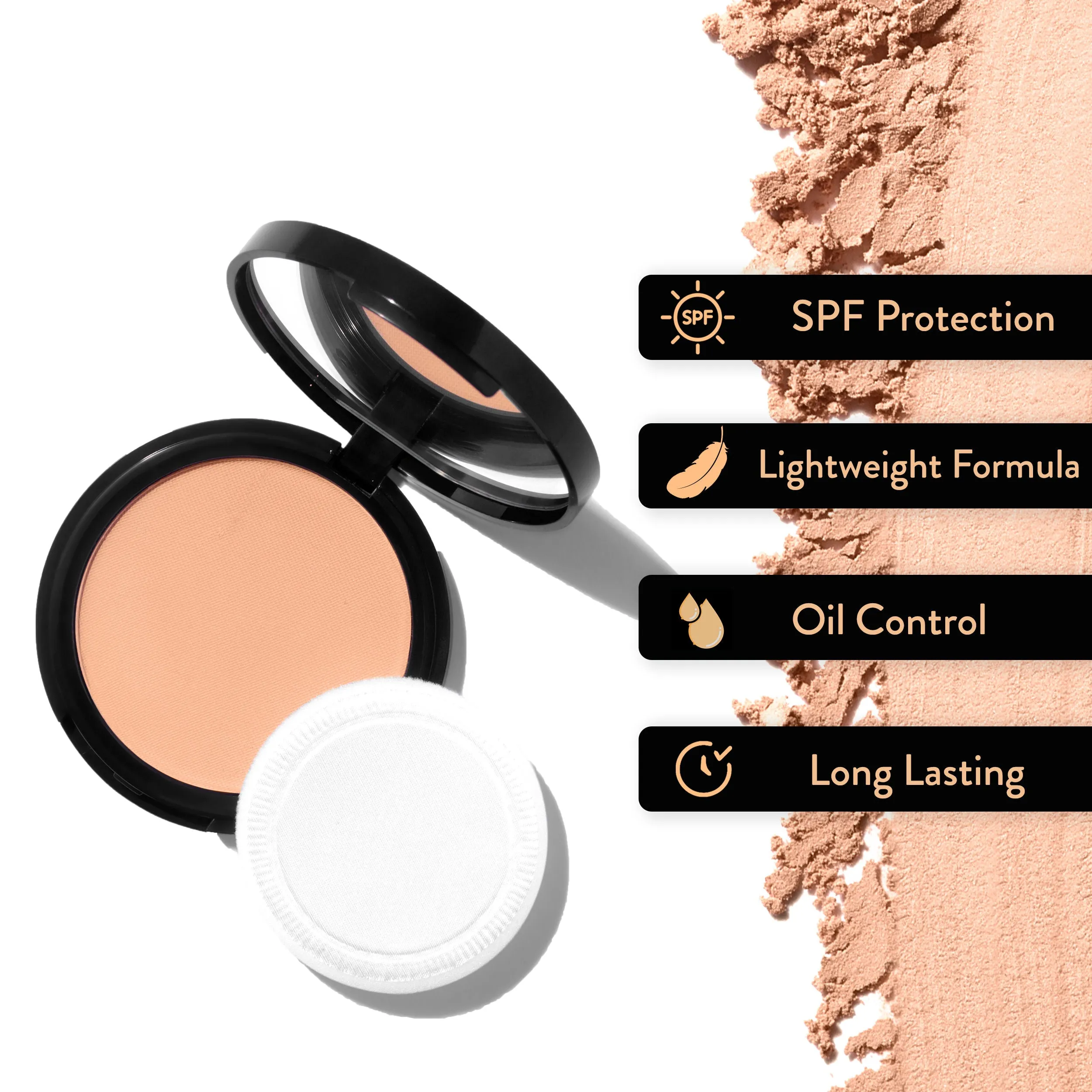 Purplle Compact Powder with SPF For Wheatish Skin Be Your Own BFF|Long Lasting| Oil Contro| SPF Protection| Lightweight - Caffeine Self Care 4 (9 g)