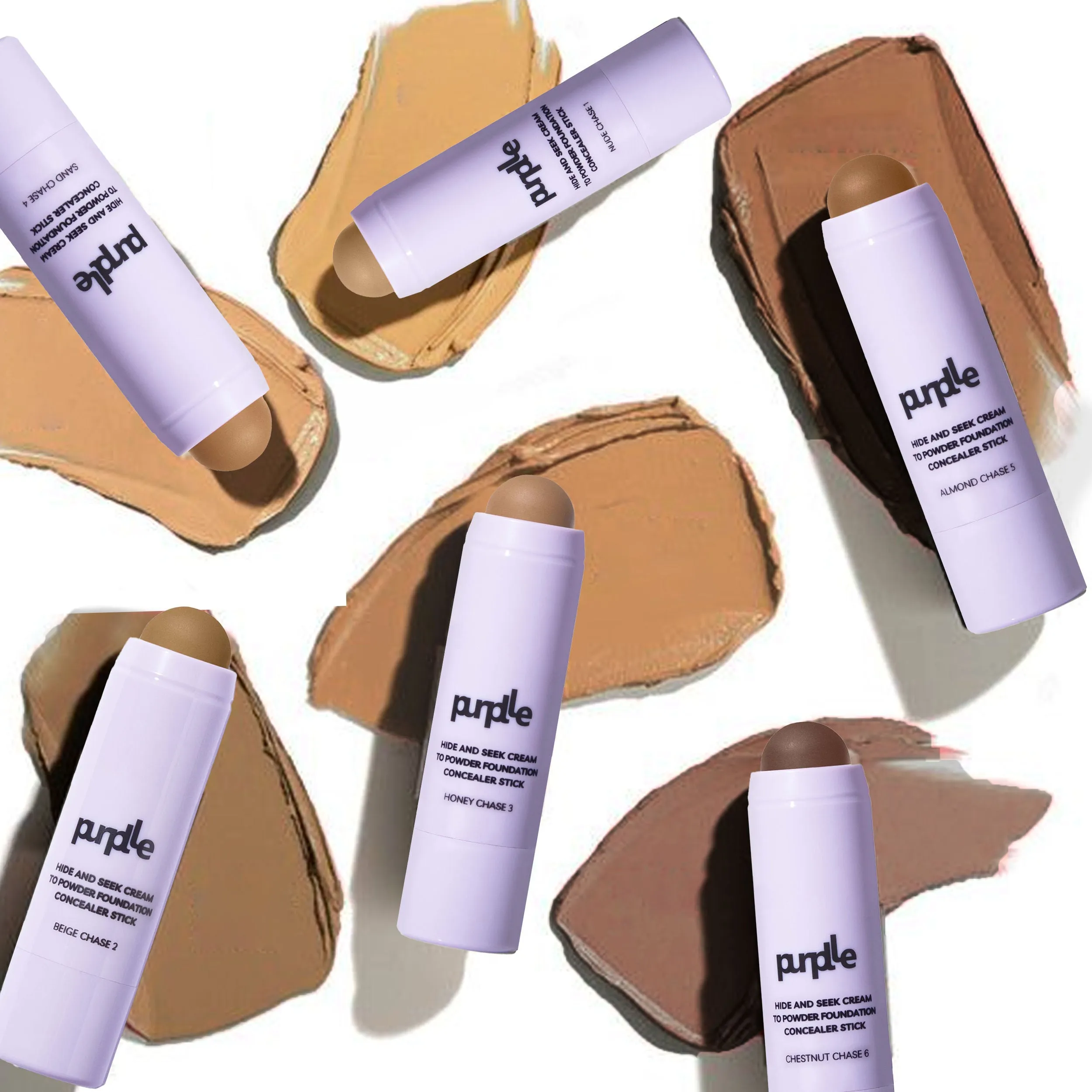 Purplle Hide and Seek Cream to Powder Foundation Concealer Stick Almond Chase 5