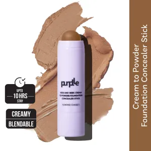 Purplle Hide and Seek Cream to Powder Foundation Concealer Stick Almond Chase 5