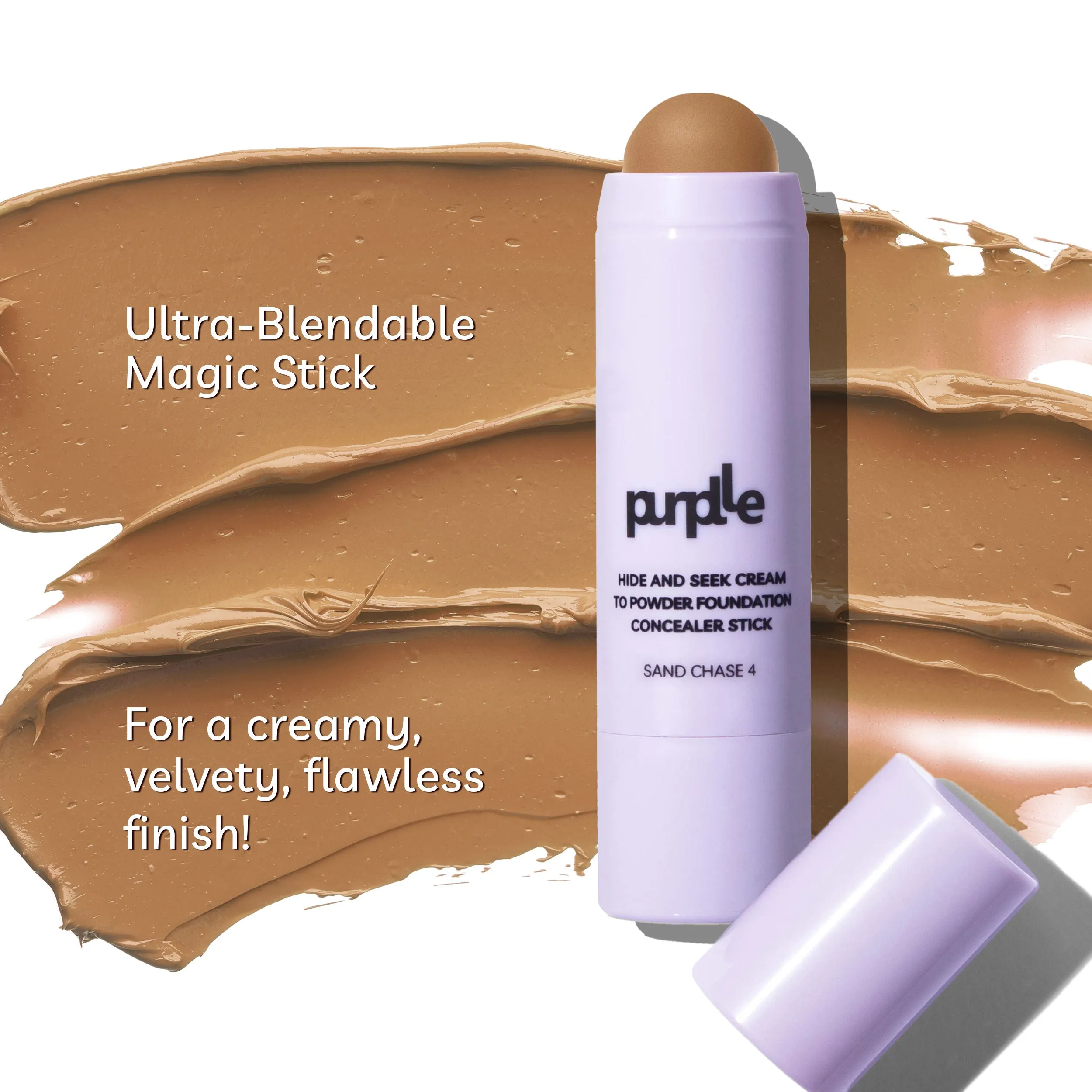 Purplle Hide and Seek Cream to Powder Foundation Concealer Stick Sand Chase 4
