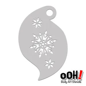 R08 Snowflake Storm Face Paint Stencil 1