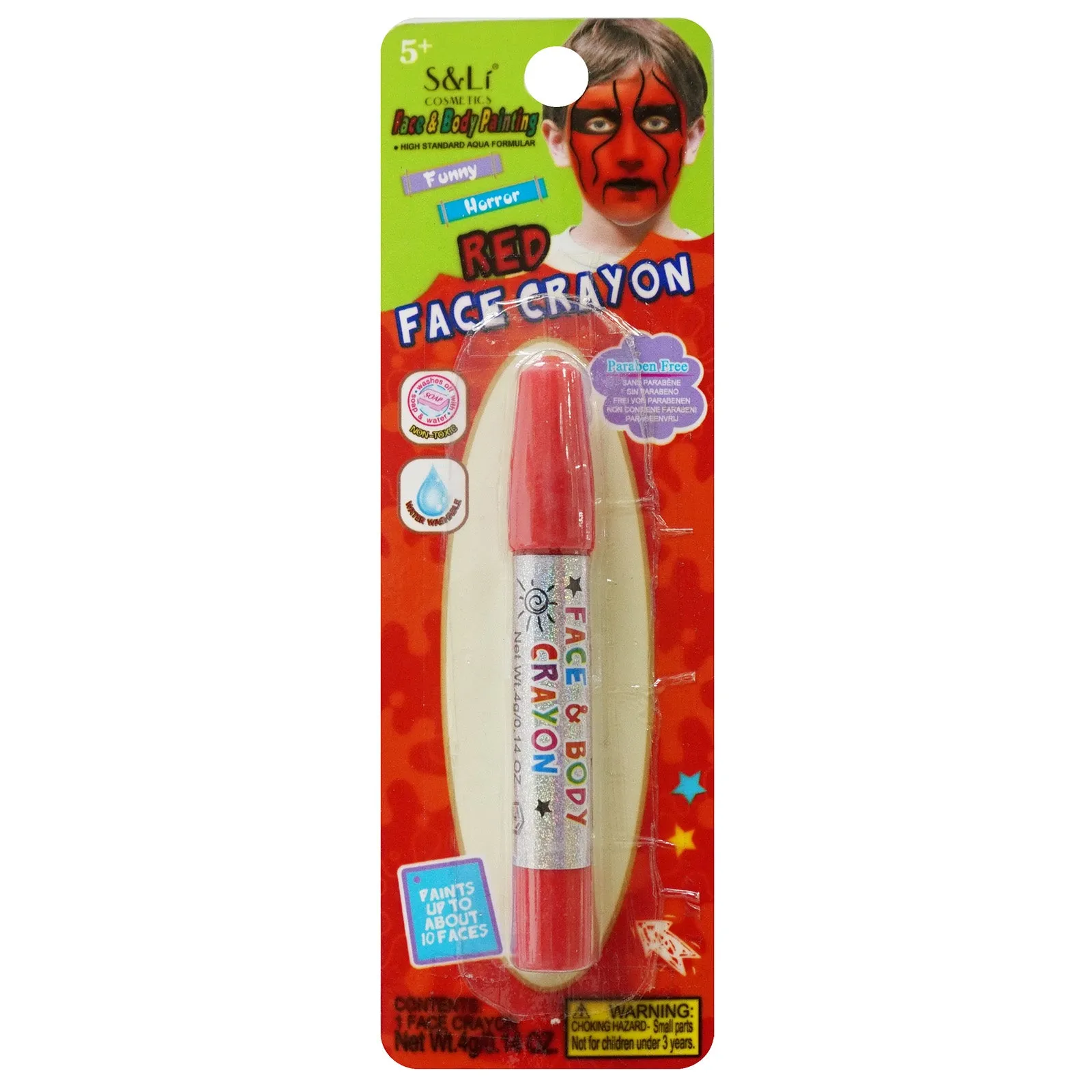 Red Face And Body Crayon