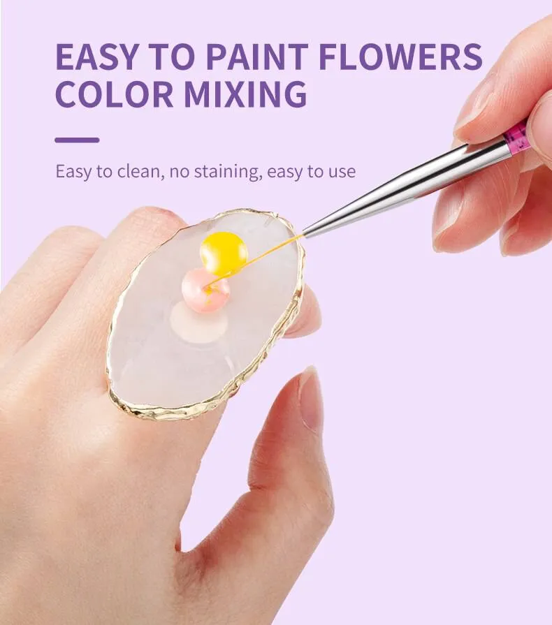 Resin Nail Palette Mixing Nail Polish Cream Display