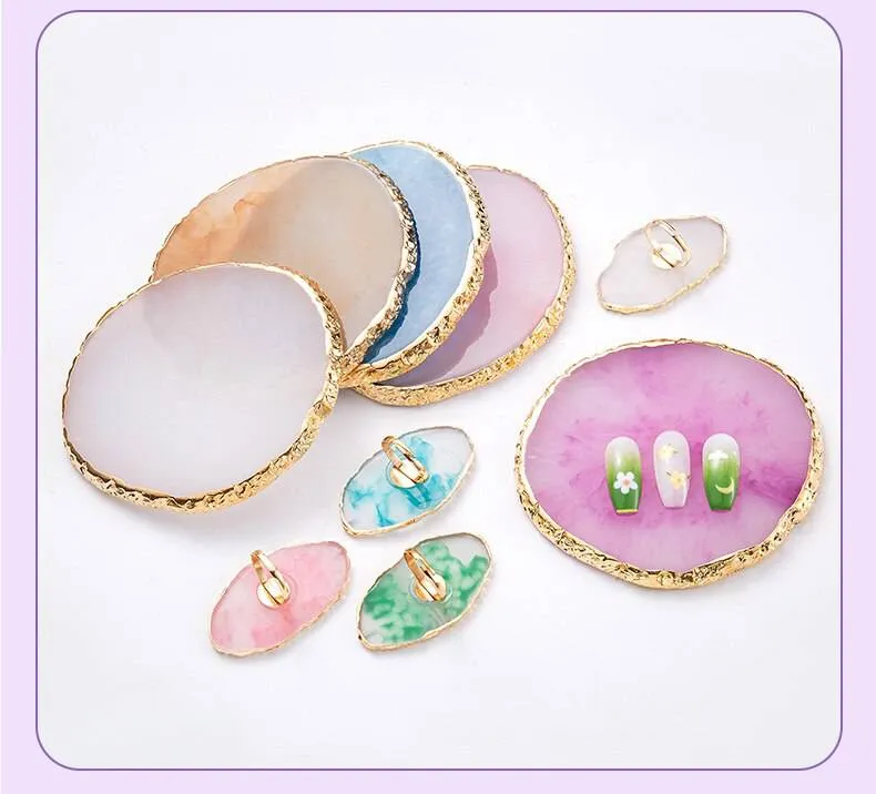 Resin Nail Palette Mixing Nail Polish Cream Display