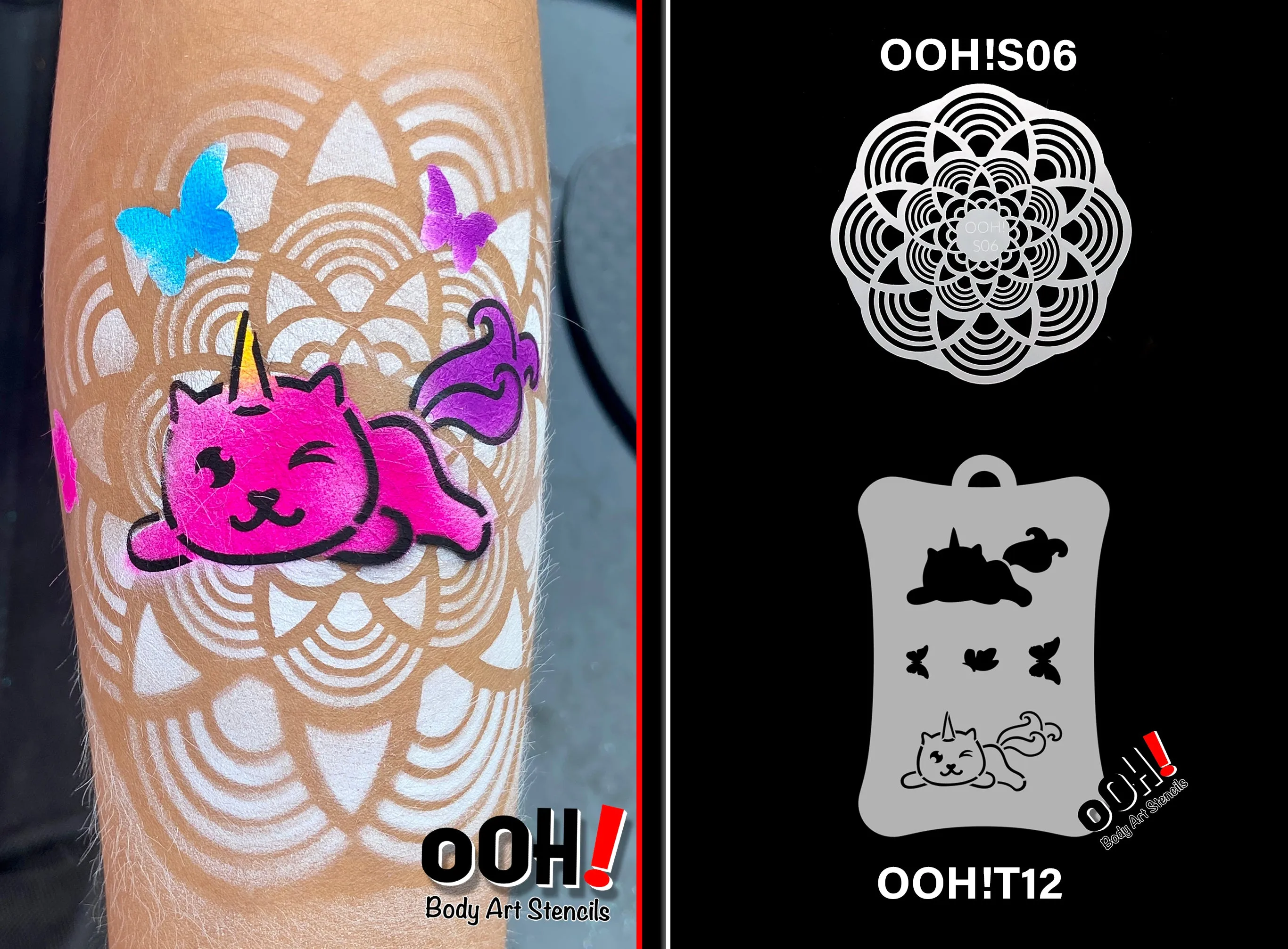 S06 Mandala Sphere Airbrush & Face Paint Stencil