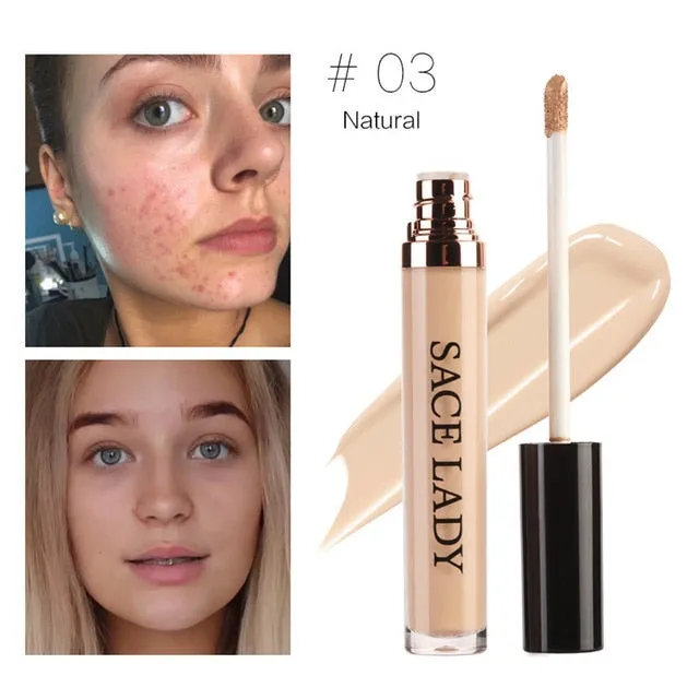 SACE LADY Full Cover Pro Concealer Cream Makeup Face Corrector Liquid Make Up Base For Eye Dark Circles Facial Natural Cosmetic