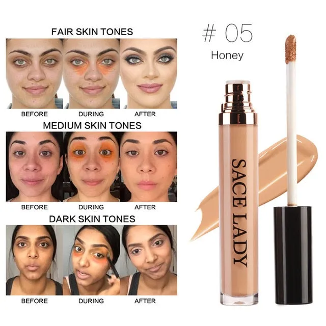 SACE LADY Full Cover Pro Concealer Cream Makeup Face Corrector Liquid Make Up Base For Eye Dark Circles Facial Natural Cosmetic