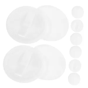 SAFIGLE 10pcs Powder Puff Body Powder Makeup Loose Powder Talcum Fluffy Puff Applicator Women Make up Puff Foundation Sponge Face Puff Power Puff Pure Cotton White