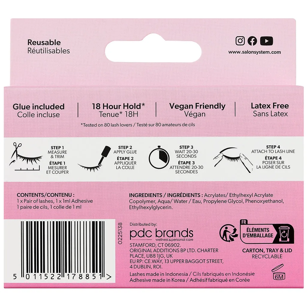 Salon System 3/4 Length 033 Classic Light Lashes